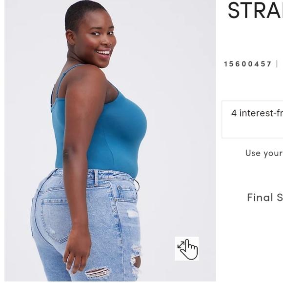 Blue STRAPPY FOXY CAMI - Picture 3 of 5